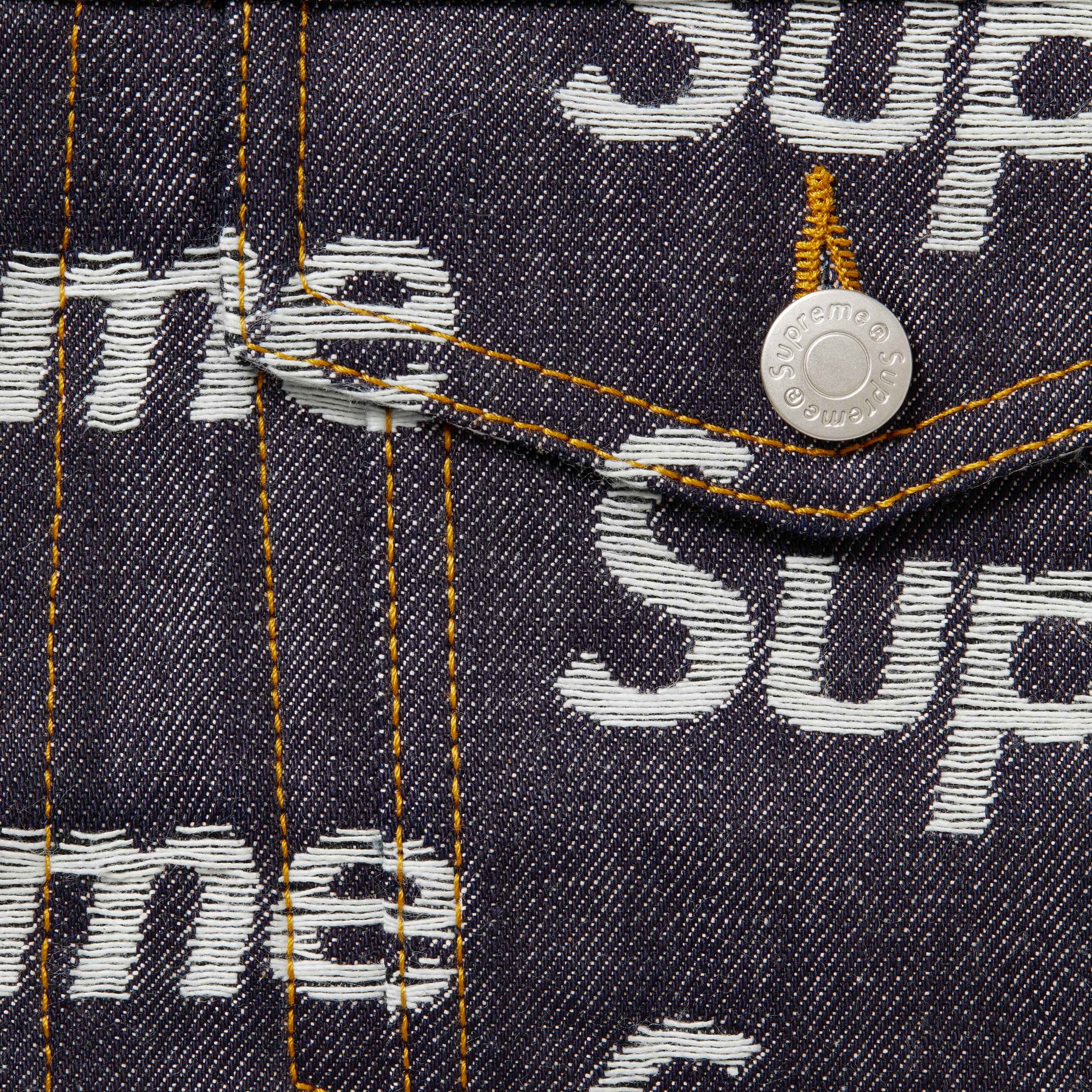 Jacquard Logos Denim Trucker Jacket view 2
